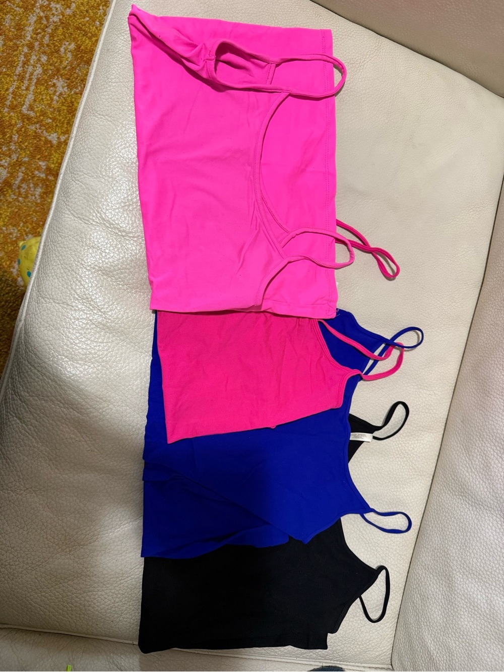 Nein Solid Spaghetti-Strap Pink, Blue, Black and white 5 in total